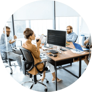 5 Everyday Habits That Could Be Causing Your Hip Pain 1 Office people sat down in a meeting